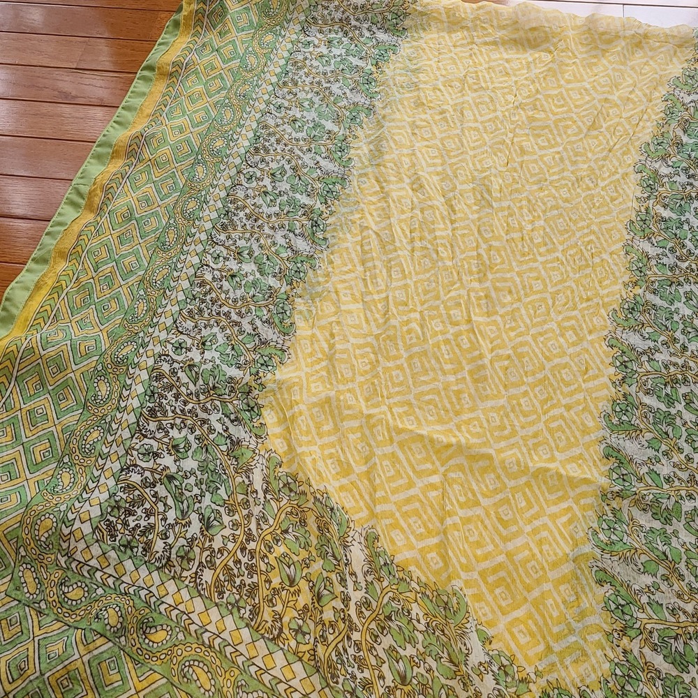 Women's Scarves & Wraps Soft Cotton Lightweight Indian Hand Block Floral 94x40